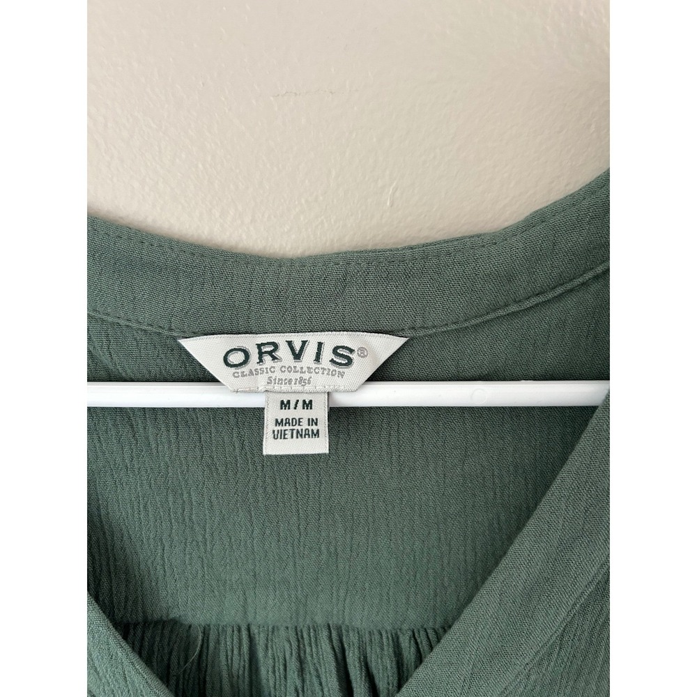 Orvis Classic Collection Green Button Down Top  Utility Gorpcore Goblincore - Picture 5 of 7